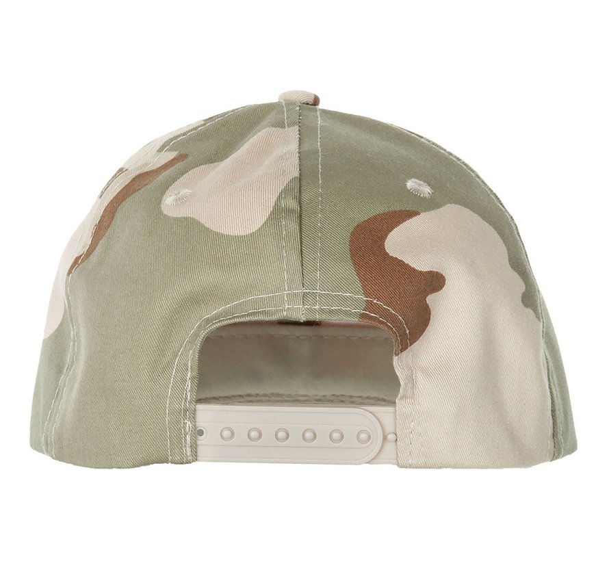 US Army cap met klep 3 kleuren desert in grootte verstelbaar