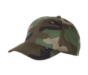 MFH US Army cap met klep woodland in grootte verstelbaar