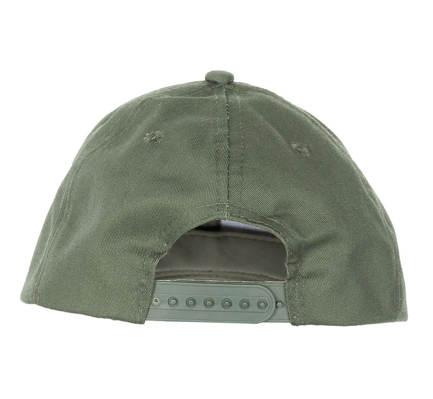 US Army cap met klep olijf/legergroen in grootte verstelbaar