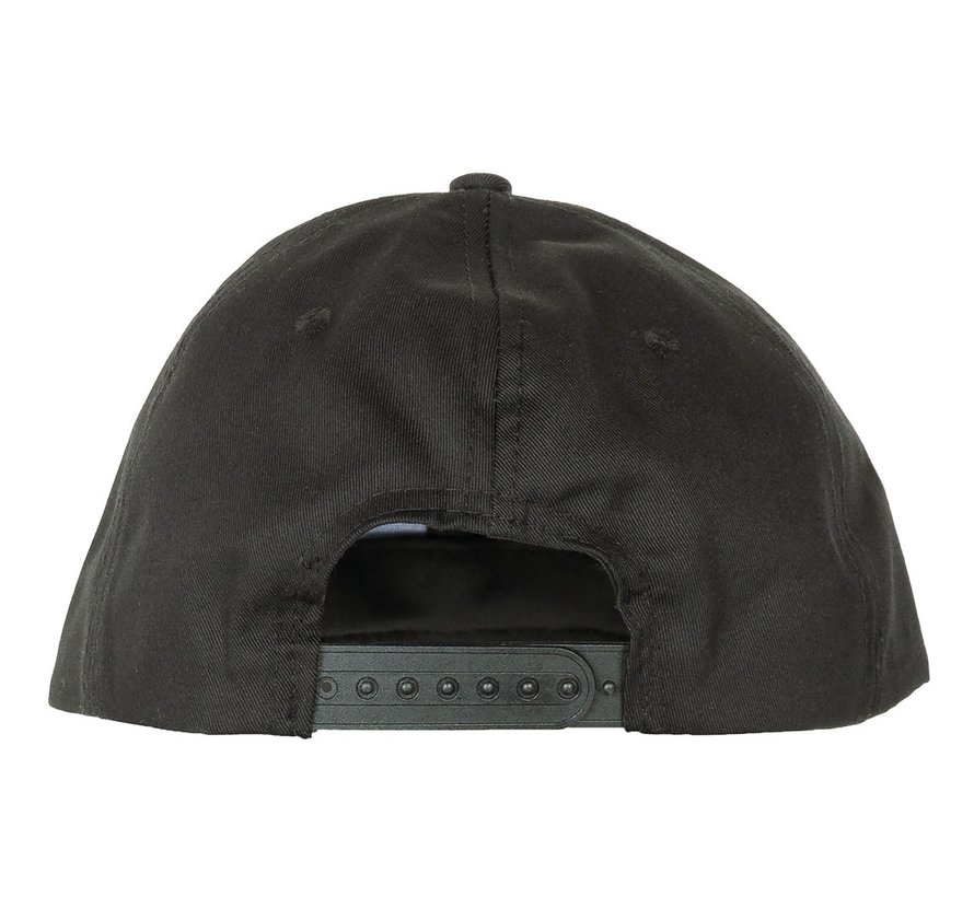 US Army cap met klep zwart in grootte verstelbaar