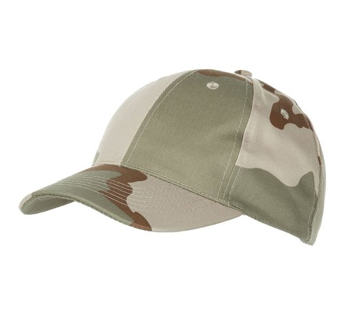 MFH US Army cap met klep 3 kleuren desert in grootte verstelbaar