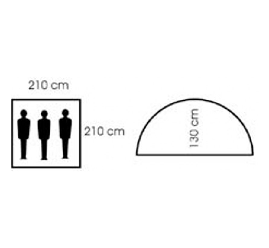 MFH - Tente "Monodom" -  3 personnes -  operation camou -  210x210x130cm