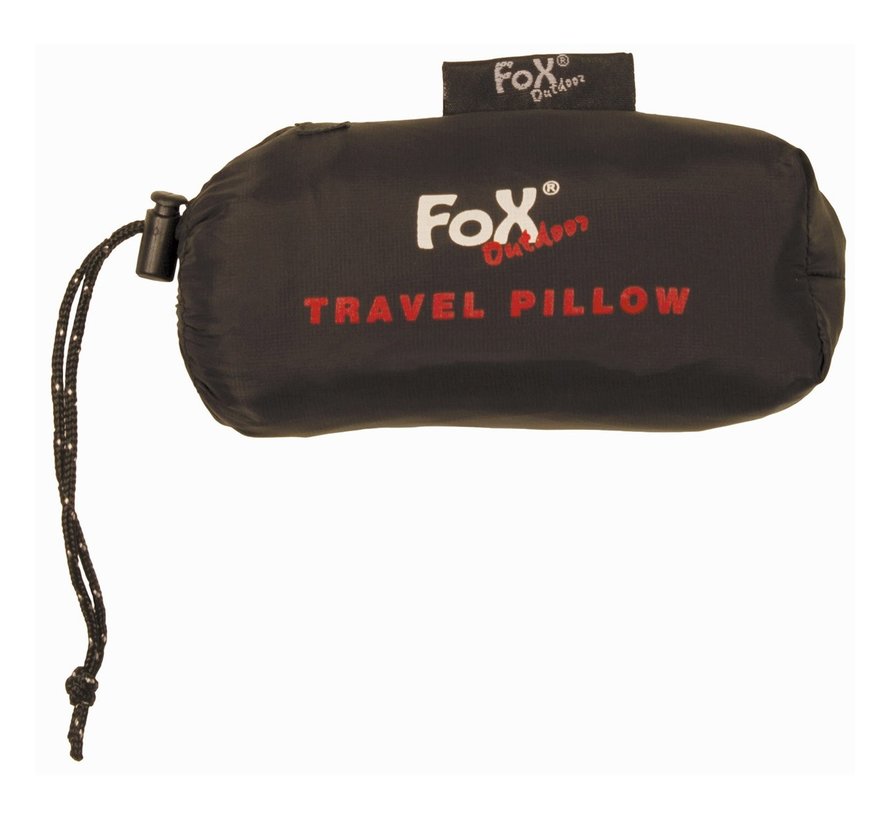 Fox Outdoor - oreiller de voyage -  gonflable -  noir -  40 x 30 cm