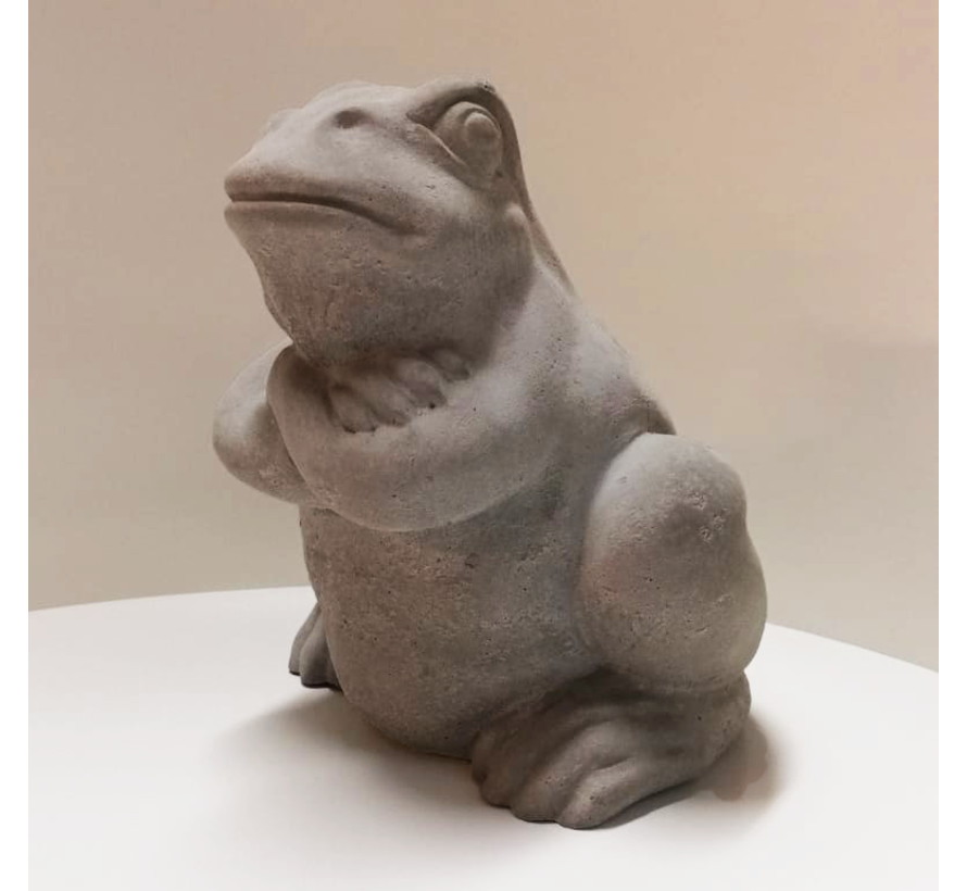 Grenouille arrogante - Statue de jardin - Pierre - 18 cm de haut