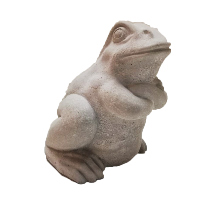 Arroganter Frosch - Gartenstatue - Stein - 18 cm hoch
