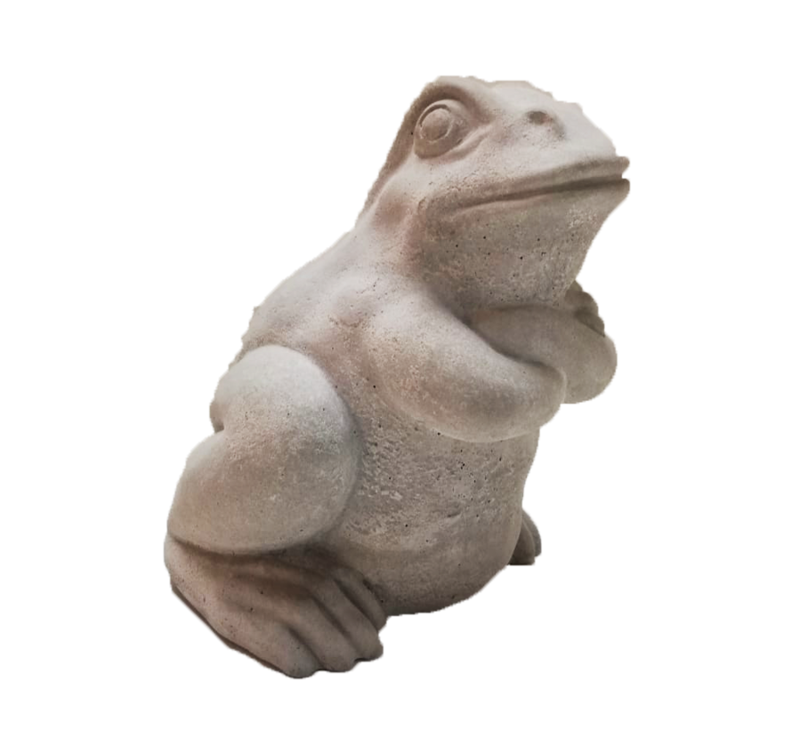 Grenouille arrogante - Statue de jardin - Pierre - 18 cm de haut