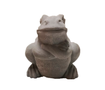 Arroganter Frosch - Gartenstatue - Stein - 18 cm hoch