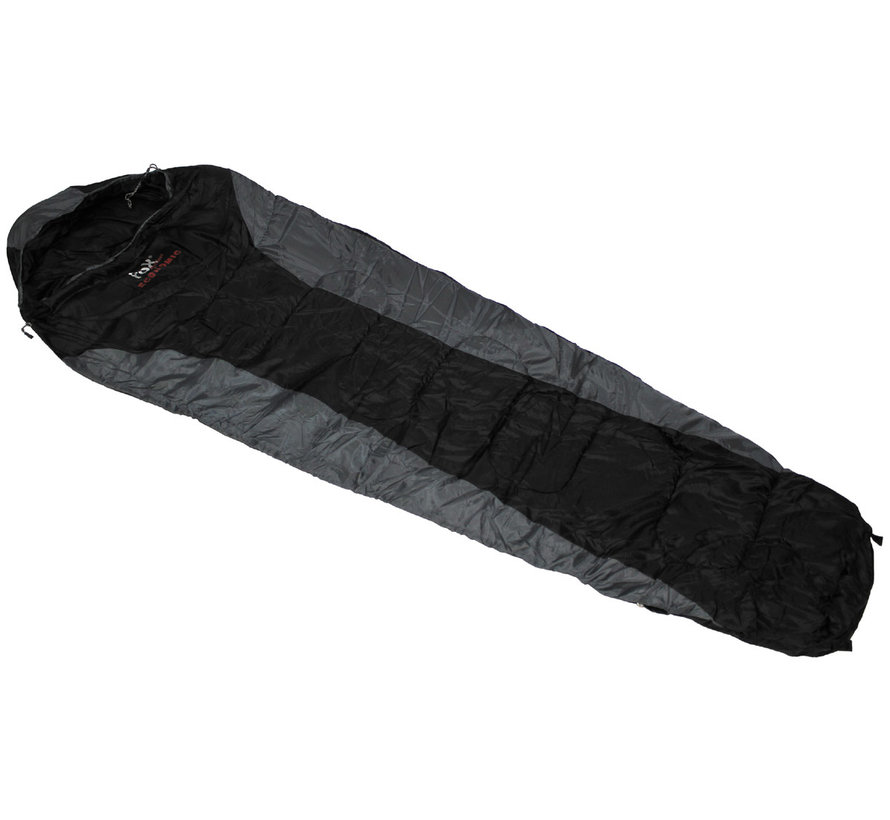 Fox Outdoor - Mumienschlafsack -  "Economic" -  schwarz-grau