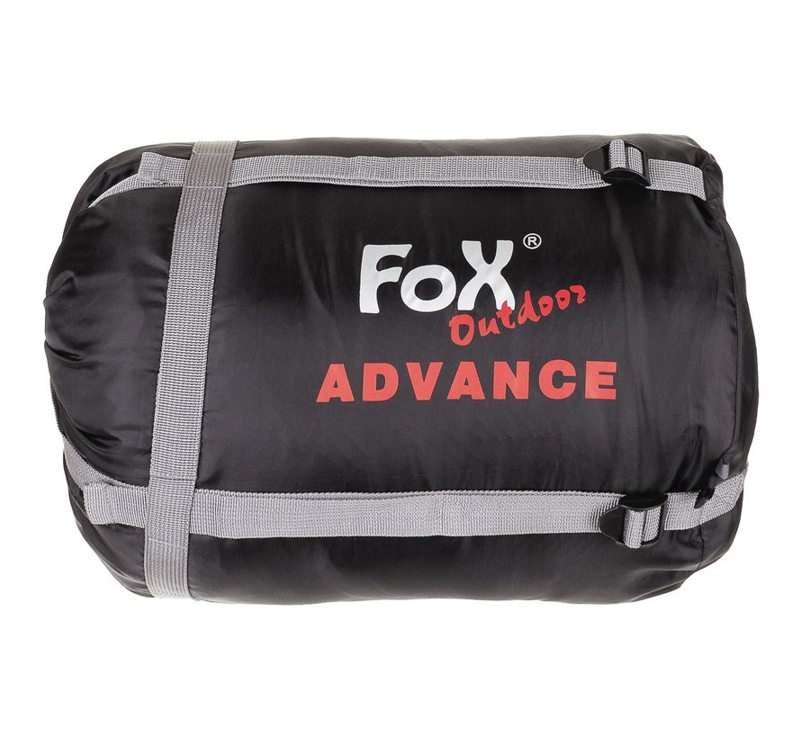 Fox Outdoor - Mumienschlafsack -  "Advance" -  schwarz-grau