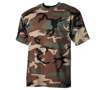 MFH MFH - US T-Shirt -  halbarm -  woodland -  170 g/m²