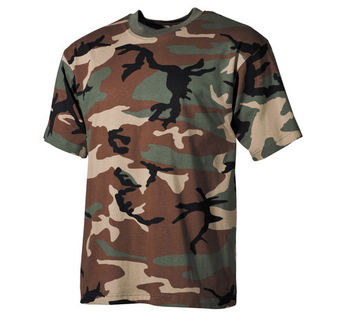 MFH MFH - US T-Shirt -  halbarm -  woodland -  170 g/m²