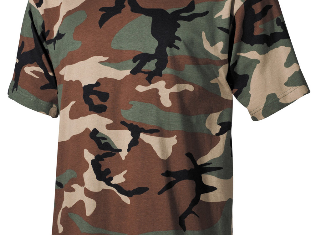 MFH MFH - US T-Shirt -  halbarm -  woodland -  170 g/m²