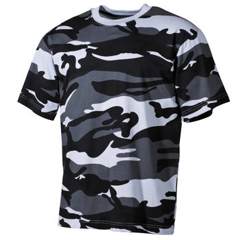 MFH Military American (US) Baumwoll-T-Shirt mit himmelblauer Camouflage - 170 g/m²