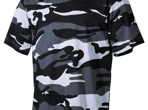 MFH Militair Amerikaans (US)  katoenen camouflage t-shirt met  Sky blue print  -  170 g/m²