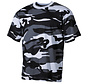 Militair Amerikaans (US)  katoenen camouflage t-shirt met  Sky blue print  -  170 g/m²