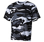 Military American (US) Baumwoll-T-Shirt mit himmelblauer Camouflage - 170 g/m²