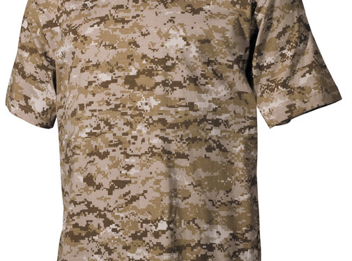 MFH Klassiek militair (US) T-shirt met digital Desert camouflage print en korte mouwen - 170 g/m².