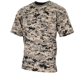 MFH Klassisches Militär (US) T-Shirt mit digitalem Urban Camouflage Print und kurzen Ärmeln - 170 g/m².