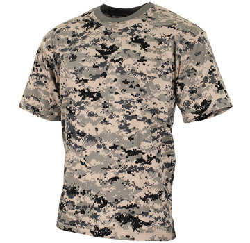 MFH T-shirt militaire classique (US) avec imprimé camouflage urbain numérique et manches courtes - 170 g/m².