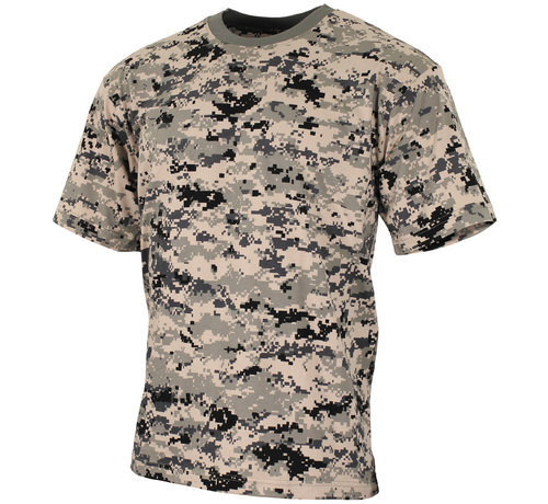 MFH Klassiek militair (US) T-shirt met digital Urban camouflage print en korte mouwen - 170 g/m².