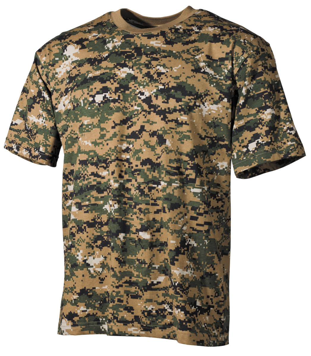 Klassiek militair T-shirt met digital Woodland print Lechuza OutdoorClick by CollectClick C.V.