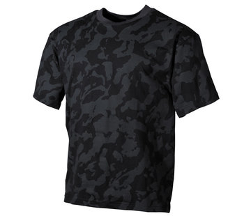 MFH Klassiek Amerikaans (US)  leger T-shirt met nacht camouflage print. 170 g/m²