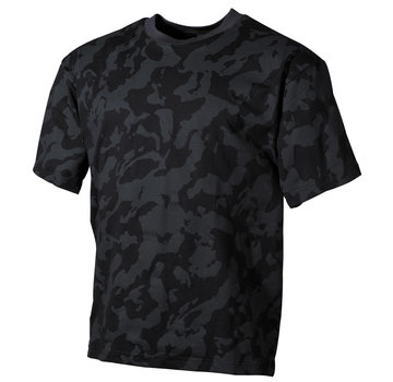 MFH Klassiek Amerikaans (US)  leger T-shirt met nacht camouflage print. 170 g/m²
