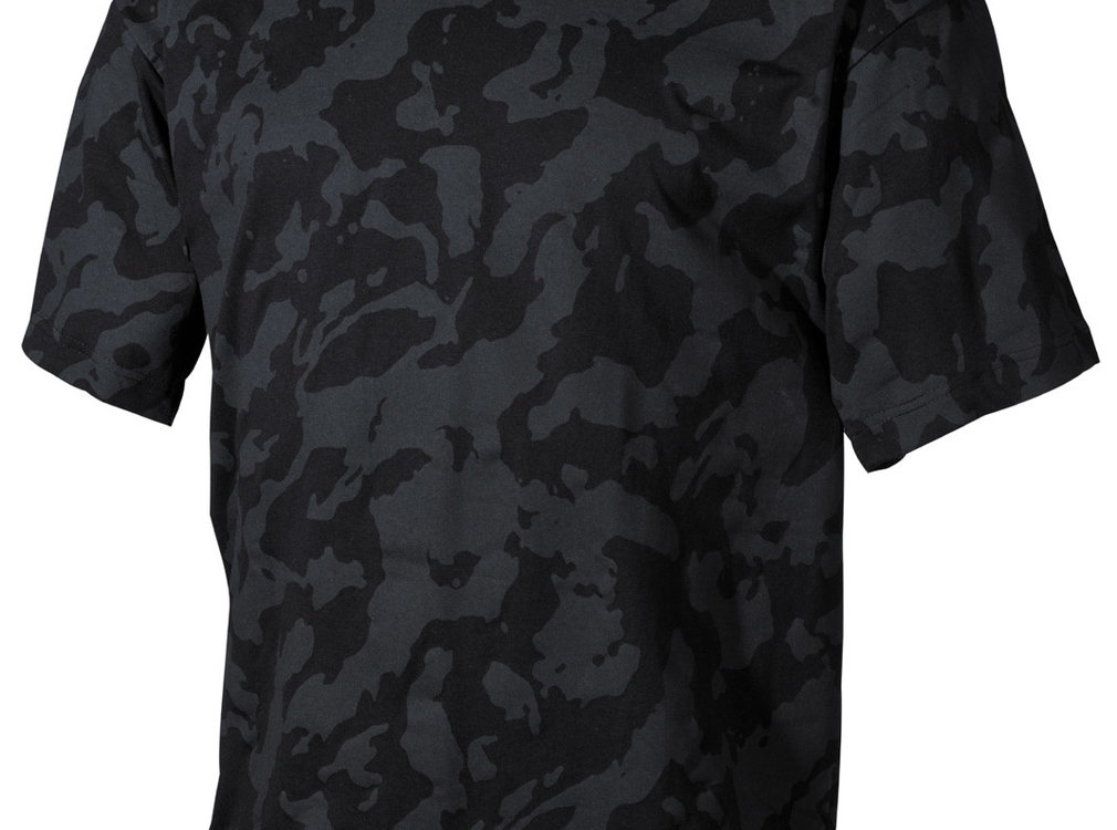 MFH Klassiek Amerikaans (US)  leger T-shirt met nacht camouflage print. 170 g/m²