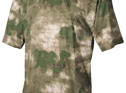 MFH Klassiek militair (US) T-shirt met HDT FG camouflage print en korte mouwen - 170 g/m².