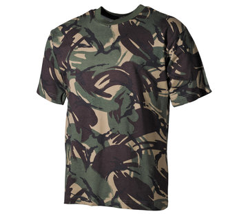 MFH T-shirt militaire classique (US) avec imprimé camouflage DPM et manches courtes - 170 g/m².