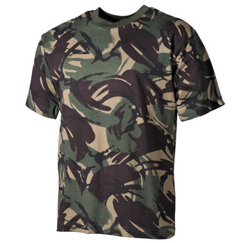 MFH T-shirt militaire classique (US) avec imprimé camouflage DPM et manches courtes - 170 g/m².