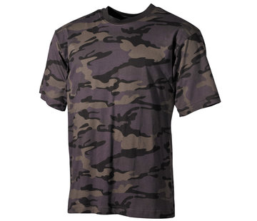 MFH Klassisches Militär (US) T-Shirt mit Combat Camouflage Print und kurzen Ärmeln - 170 g/m²