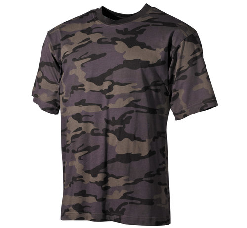 MFH Klassisches Militär (US) T-Shirt mit Combat Camouflage Print und kurzen Ärmeln - 170 g/m²
