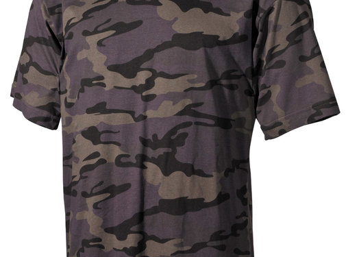 MFH Klassisches Militär (US) T-Shirt mit Combat Camouflage Print und kurzen Ärmeln - 170 g/m²