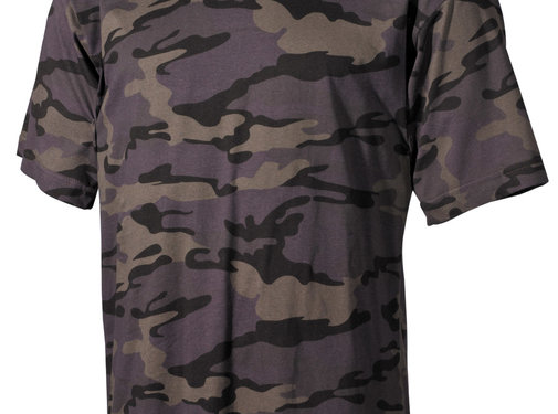 MFH T-shirt militaire classique (US) avec imprimé camouflage Combat et manches courtes - 170 g/m²