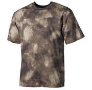 MFH Klassisches Militär (US) T-Shirt mit HDT-Camouflage-Print und kurzen Ärmeln - 170 g/m²