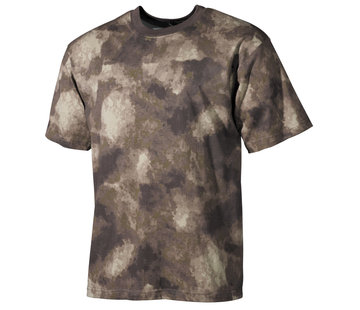 MFH Klassisches Militär (US) T-Shirt mit HDT-Camouflage-Print und kurzen Ärmeln - 170 g/m²