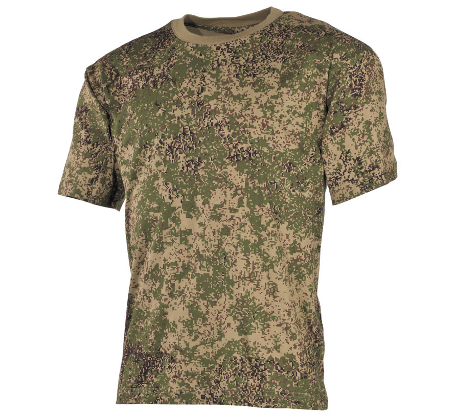 Klassiek militair (US) T-shirt met RU digital print en korte mouwen - 170 g/m²