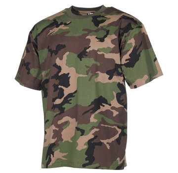 MFH Klassisches T-Shirt der US-Armee mit Woodland M 97 SK Tarndruck.