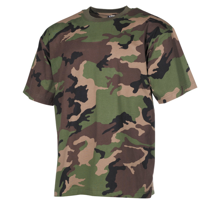 T-shirt classique de l'armée américaine avec impression camouflage Woodland M 97 SK.