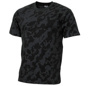 MFH Militär (US) Armee T-Shirt "Streetstyle" mit Night Camouflage Print - 145 g/m²