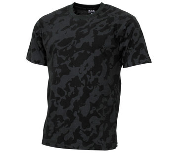 MFH Militär (US) Armee T-Shirt "Streetstyle" mit Night Camouflage Print - 145 g/m²