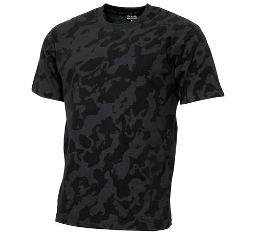 MFH Militär (US) Armee T-Shirt "Streetstyle" mit Night Camouflage Print - 145 g/m²