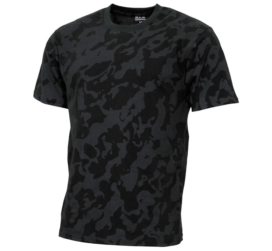 Militär (US) Armee T-Shirt "Streetstyle" mit Night Camouflage Print - 145 g/m²