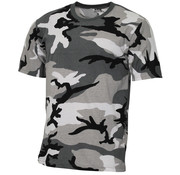 MFH Militär (US) T-Shirt "Streetstyle" mit Urban Camouflage - 140-145 g/m²