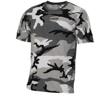 MFH Militär (US) T-Shirt "Streetstyle" mit Urban Camouflage - 140-145 g/m²