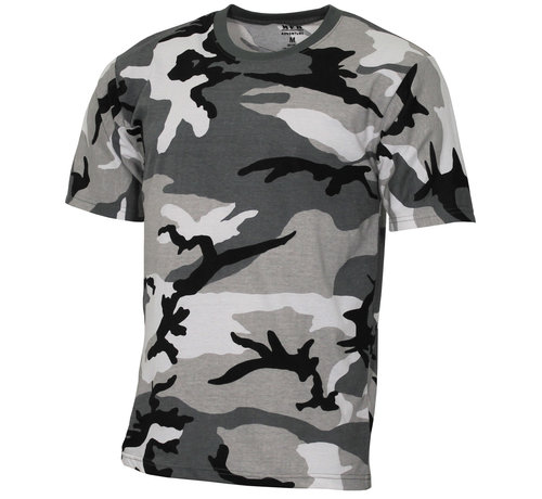 MFH Militär (US) T-Shirt "Streetstyle" mit Urban Camouflage - 140-145 g/m²