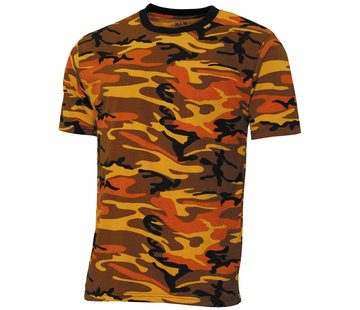 MFH MFH - US T-Shirt -  "Streetstyle" -  orange-camo -  140-145 g/m²