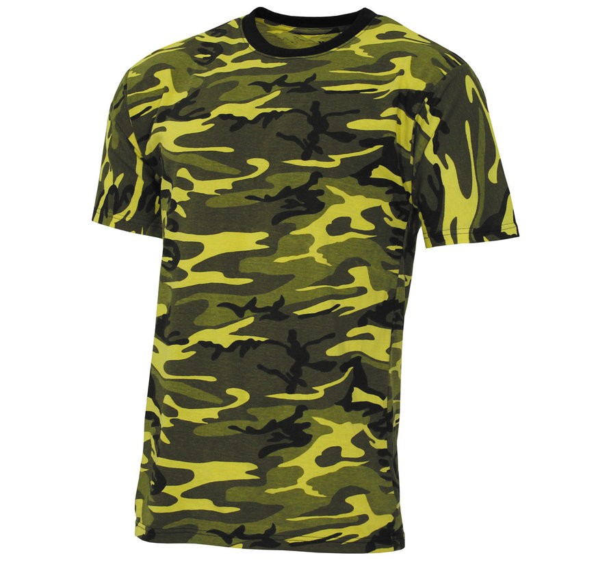 MFH - US T-shirt  -  "Streetstyle"  -  Geel camouflage  -  145 g/m²