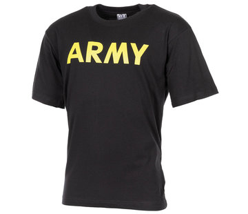 MFH MFH - T-shirt  -  Zwart  -  "Army" bedrukt